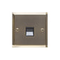Elite Stepped Plate Range Antique Brass Switches & Sockets, S91 - 1 Gang Secondary Line Socket by Heritage Brass By M-Marcus