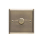 Elite Stepped Plate Range Antique Brass Switches & Sockets, S91 - 1 Gang Dimmer 250 watts (Compatible with halogen/ incandescent bulbs) by Heritage Brass By M-Marcus