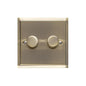 Elite Stepped Plate Range Antique Brass Switches & Sockets, S91 - 2G Multi Location Secondary Dimmer by Heritage Brass By M-Marcus