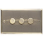 Elite Stepped Plate Range Antique Brass Switches & Sockets, S91 - 3G Multi Location Secondary Dimmer by Heritage Brass By M-Marcus