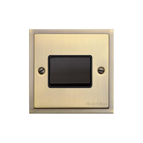 Elite Stepped Plate Range Antique Brass Switches & Sockets, S91 - 6A Triple Pole Fan Isolator Switch by Heritage Brass By M-Marcus