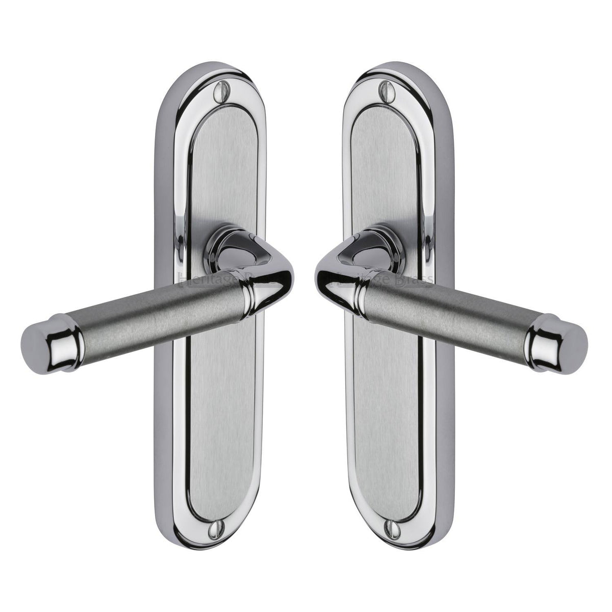 Saturn Door Handle on Plate by M Marcus - Heritage Brass