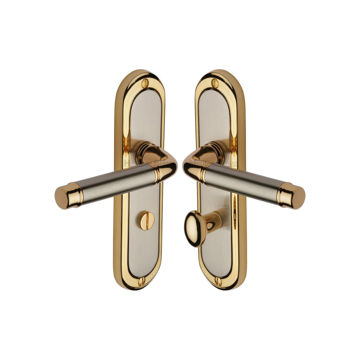 Saturn Door Handle on Plate by M Marcus - Heritage Brass