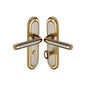 Saturn Door Handle on Plate by M Marcus - Heritage Brass