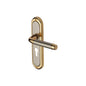 Saturn Door Handle on Plate by M Marcus - Heritage Brass