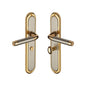 Saturn Long Door Handle on Plate by M Marcus - Heritage Brass
