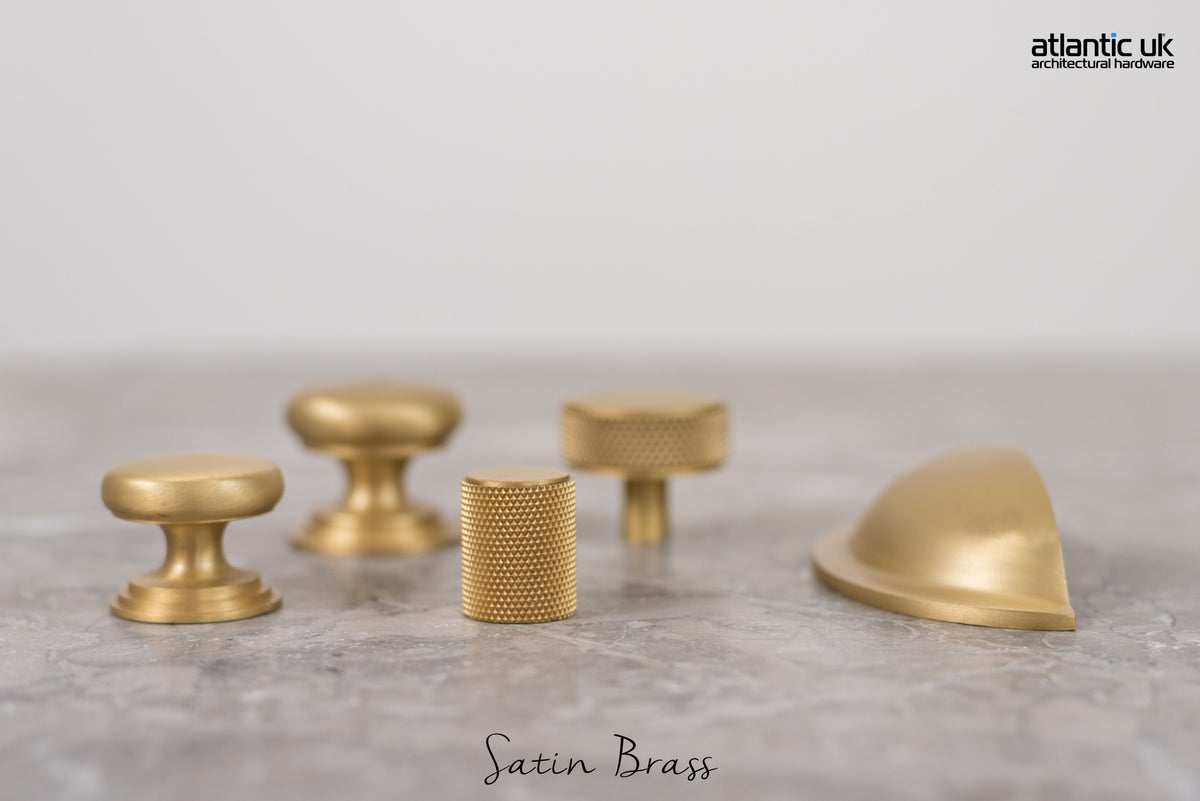 Old English Winchester Solid Brass Cabinet Cup Pull on Concealed Fix - additional image