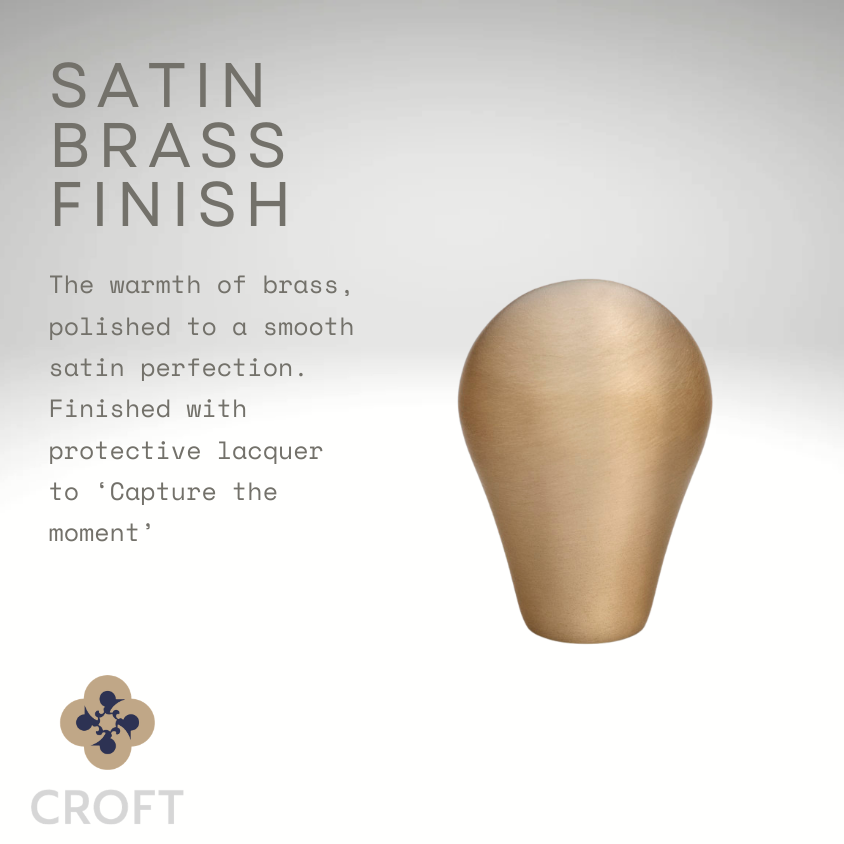 Croft - Stepped Cushion Knob on Arched latch plate 6522 by Croft Ironmongery