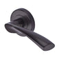 Treviso Door Handle on Round Rose by M Marcus - Heritage Brass