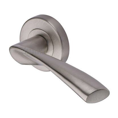 Treviso Door Handle on Round Rose