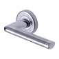 Lena Door Handle on Round Rose by M Marcus - Heritage Brass