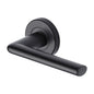 Lena Door Handle on Round Rose by M Marcus - Heritage Brass
