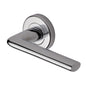 Lena Door Handle on Round Rose by M Marcus - Heritage Brass