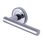 Shuttle Door Handle on Round Rose by M Marcus - Heritage Brass