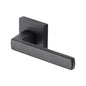 Axis Door Handle on Square Rose - Matt Black