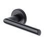 Mercury Zinc Door Handle on Round Rose by M Marcus - Heritage Brass