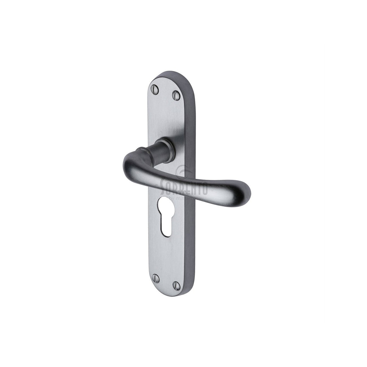 Donna Door Handle on Plate by M Marcus - Heritage Brass