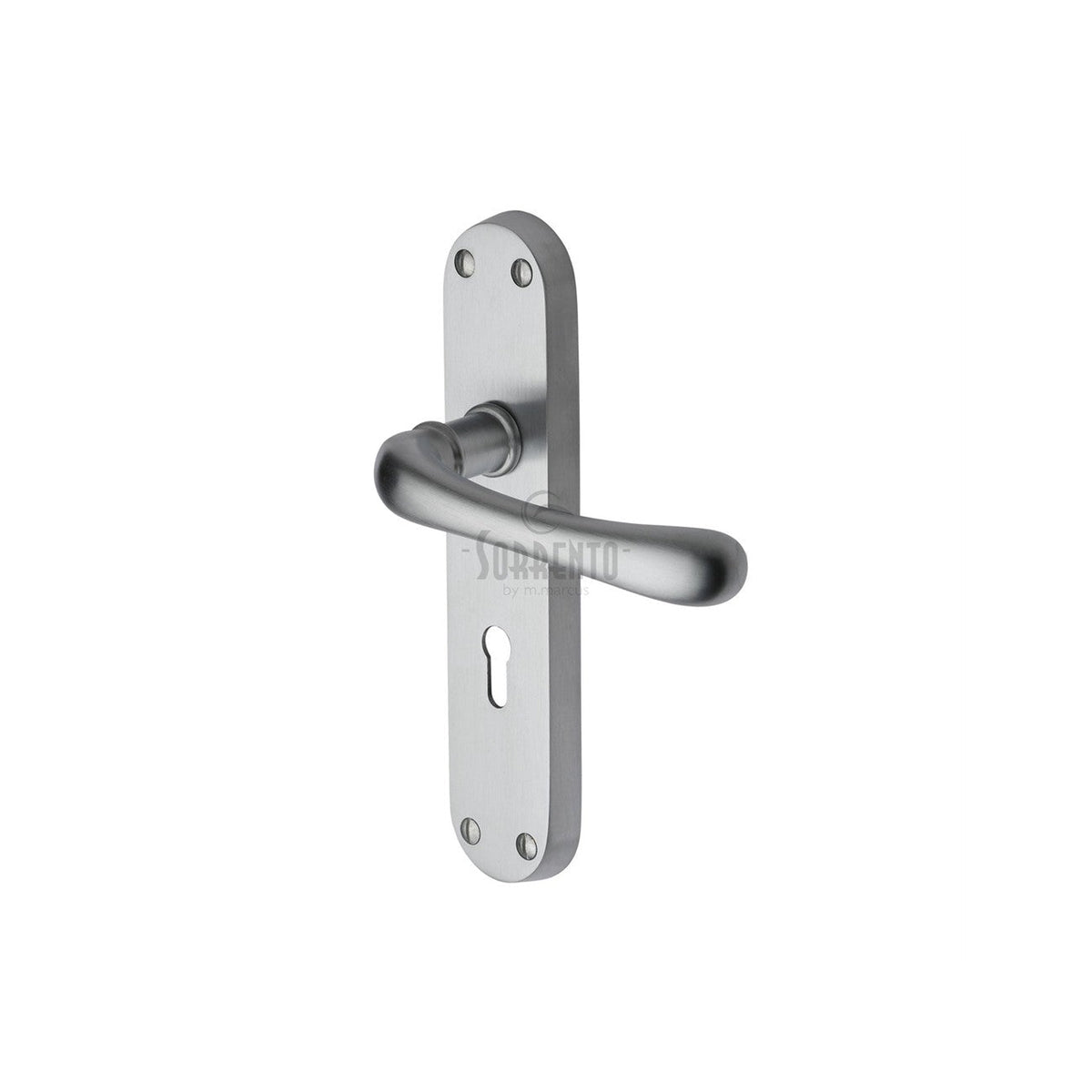 Donna Door Handle on Plate by M Marcus - Heritage Brass