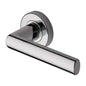 Milan Door Handle on Round Rose by M Marcus - Heritage Brass