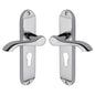 Aurora Door Handle on Plate by M Marcus - Heritage Brass