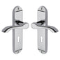 Aurora Door Handle on Plate by M Marcus - Heritage Brass