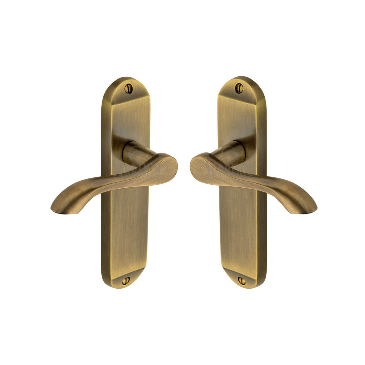 Atlanta Door Handle on Plate by M Marcus - Heritage Brass