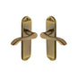 Aurora Door Handle on Plate by M Marcus - Heritage Brass