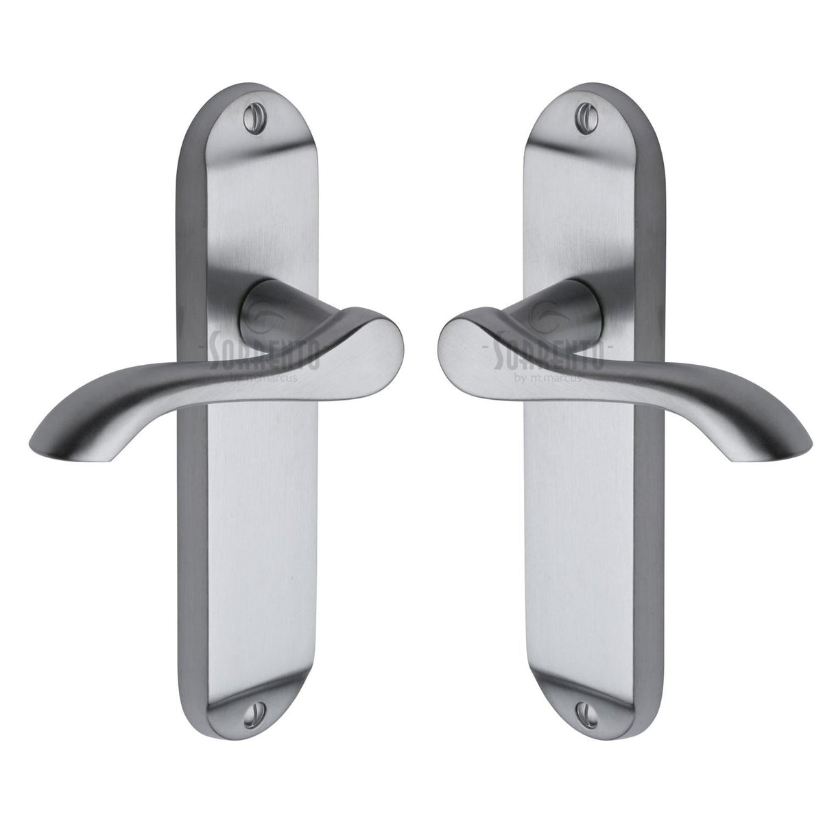 Aurora Door Handle on Plate by M Marcus - Heritage Brass