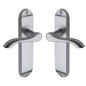 Aurora Door Handle on Plate by M Marcus - Heritage Brass