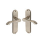 Aurora Door Handle on Plate by M Marcus - Heritage Brass