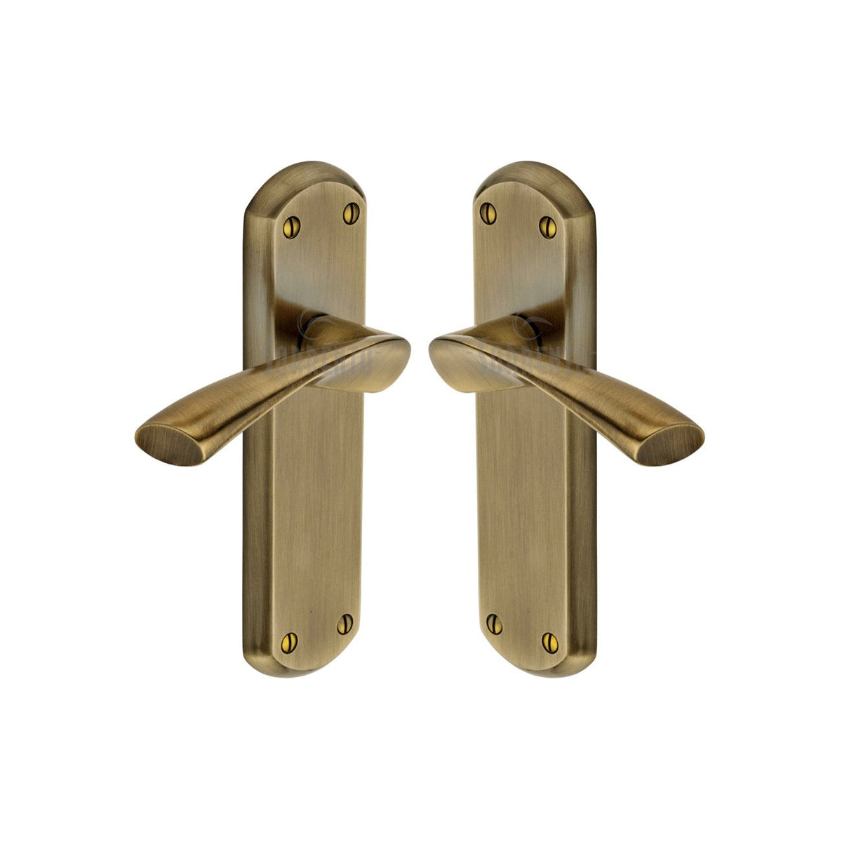 Atlanta Door Handle on Plate by M Marcus - Heritage Brass