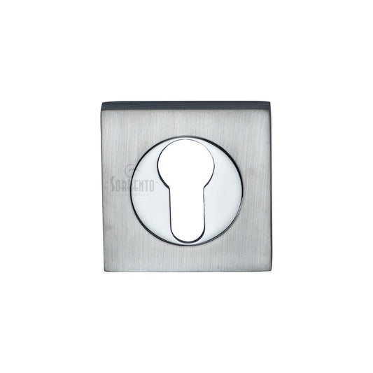 Sorrento Euro Profile Cylinder Escutcheon Square by M Marcus - Heritage Brass