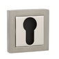 Senza Pari Euro Escutcheons on Square Rose - Satin Nickel/Polished Nickel - Default