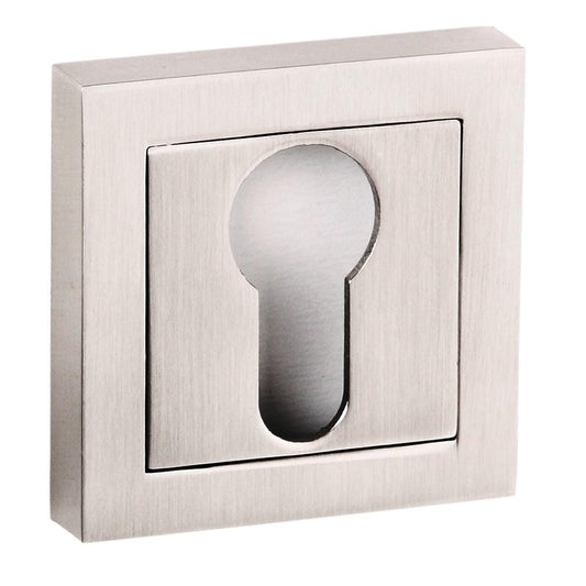 Senza Pari Euro Escutcheons on Square Rose - Satin Nickel - Default