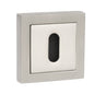 Senza Pari Key Escutcheons on Square Rose - Satin Nickel/Polished Nickel - Default