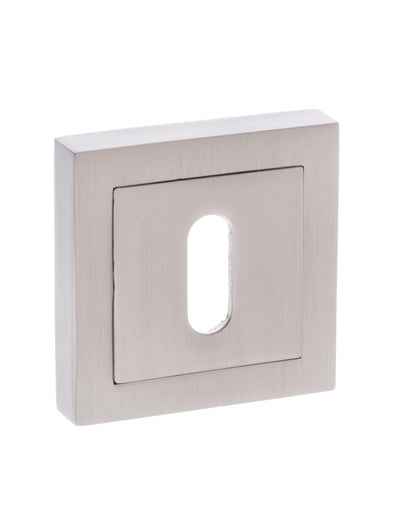 Senza Pari Key Escutcheons on Square Rose - Satin Nickel - Default