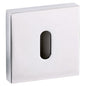 Senza Pari Key Escutcheons on Flush Square Rose - Polished Chrome - Default