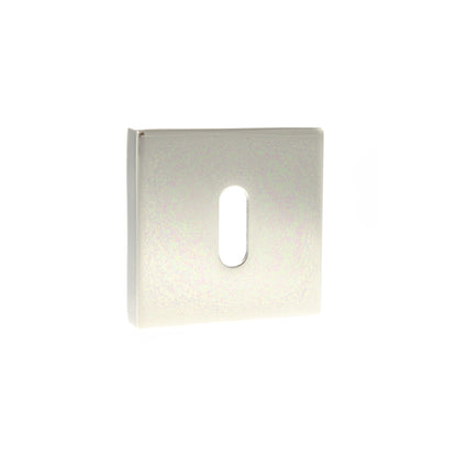 Senza Pari Key Escutcheons on Minimal Square Rose - Polished Nickel