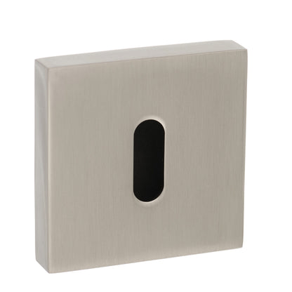 Senza Pari Key Escutcheons on Flush Square Rose - Satin Nickel - Default