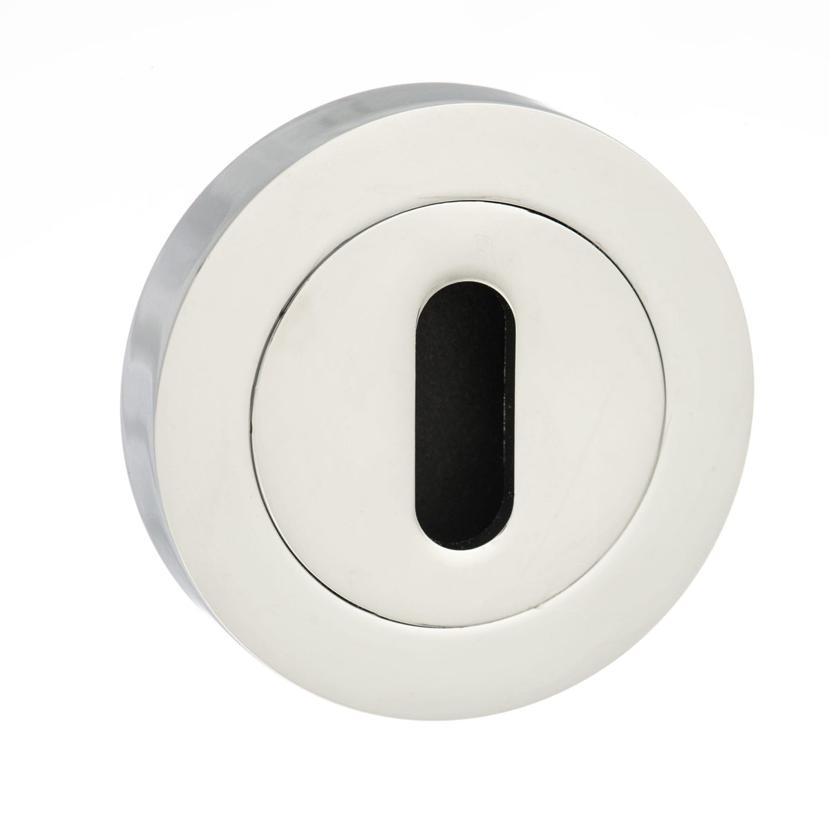 Senza Pari Key Escutcheons on Round Rose - Polished Chrome - Default