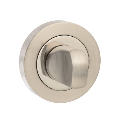 Senza Pari WC Turn and Release on Round Rose - Satin Nickel/Polished Nickel - Default