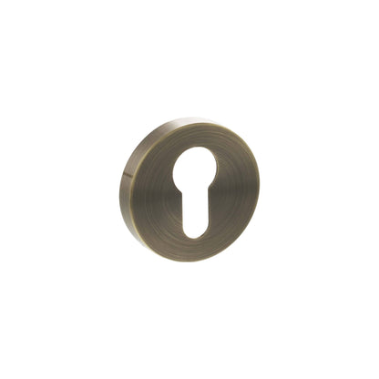 Senza Pari Euro Escutcheons on Minimal Round Rose - Antique Brass - Default