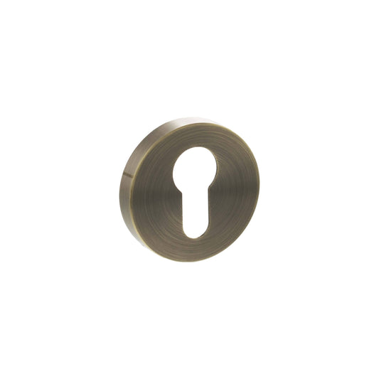 Senza Pari Euro Escutcheons on Minimal Round Rose - Antique Brass - Default