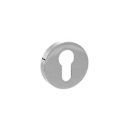 Senza Pari Euro Escutcheons on Minimal Round Rose - Polished Chrome - Default