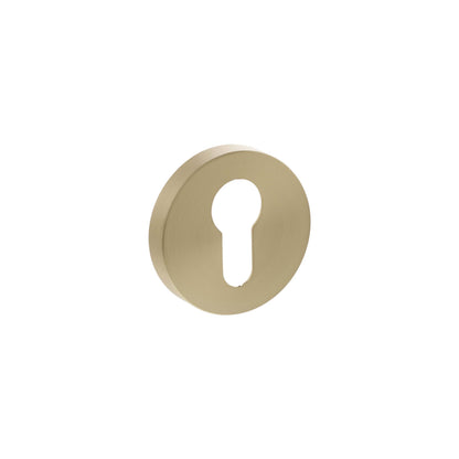 Senza Pari Euro Escutcheons on Minimal Round Rose - Satin Brass - Default