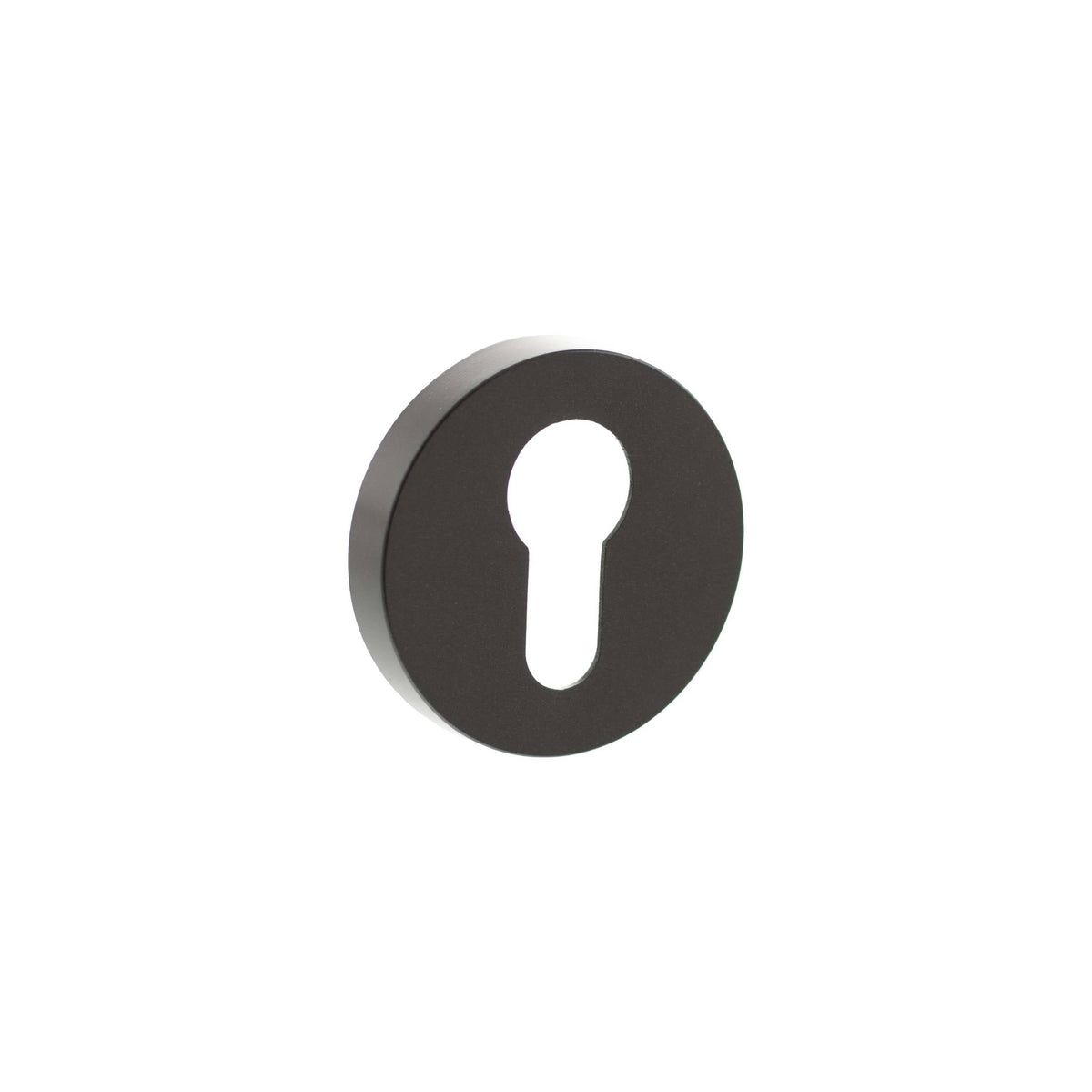 Senza Pari Euro Escutcheons on Minimal Round Rose - Urban Dark Bronze - Default