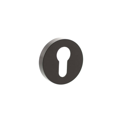 Senza Pari Euro Escutcheons on Minimal Round Rose - Urban Dark Bronze - Default