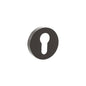 Senza Pari Euro Escutcheons on Minimal Round Rose - Urban Dark Bronze - Default