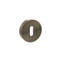 Senza Pari Key Escutcheons on Minimal Round Rose - Antique Brass - Default