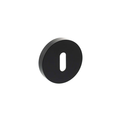 Senza Pari Key Escutcheons on Minimal Round Rose - Matt Black - Default